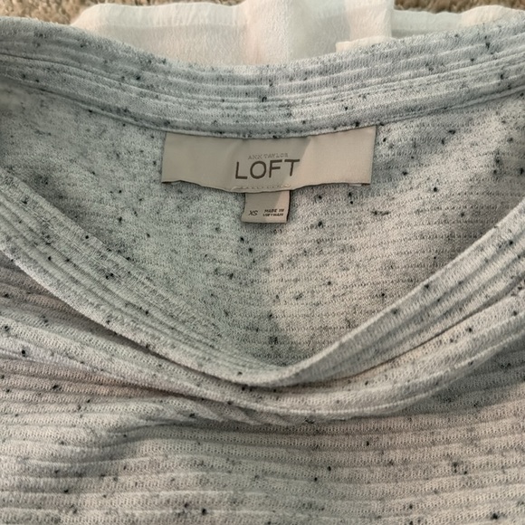 LOFT Women’s Mixed Media Top Blouse - Picture 3 of 3